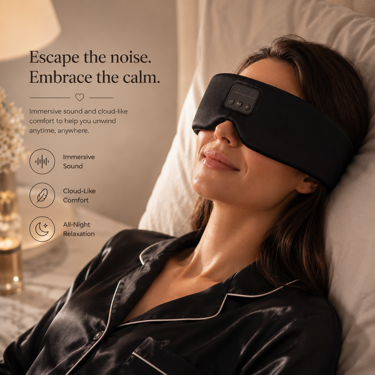 Sleeping Headphones Eye Mask Cyan - Vanzeti™
