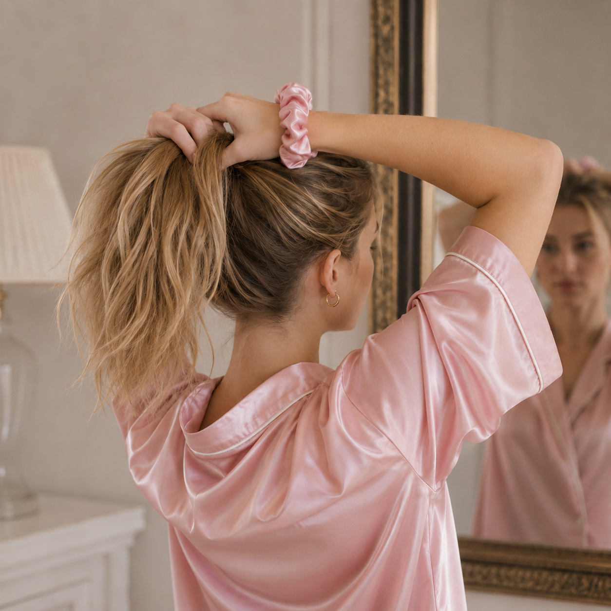 Silk Scrunchies Black