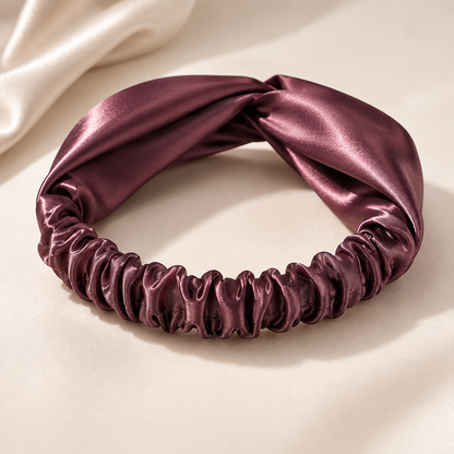Silk Headband Beige