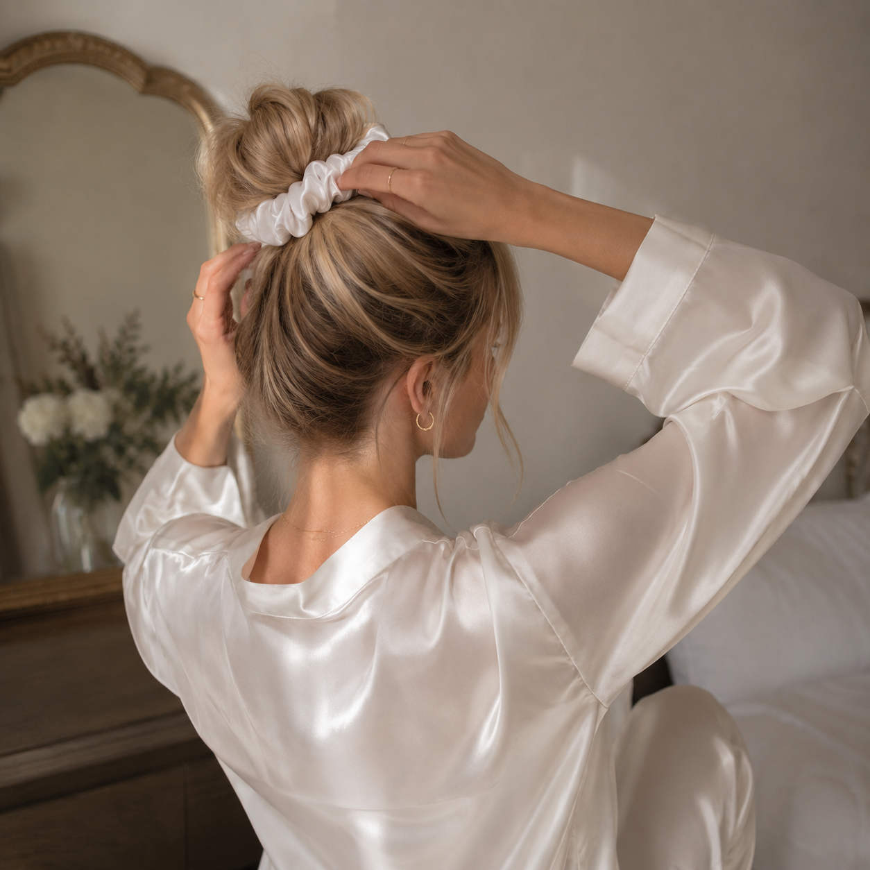 Silk Scrunchies Pink