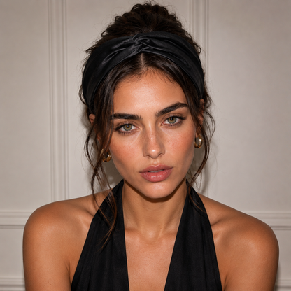Silk Headband Black