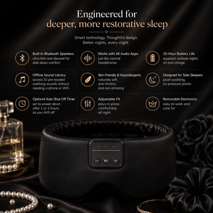 sleeping headphone mask black - Vanzeti