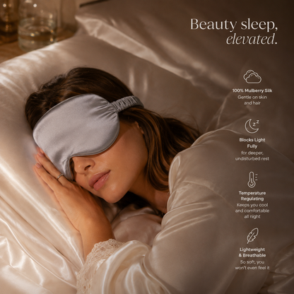 Premium Silk Sleep Mask Gray