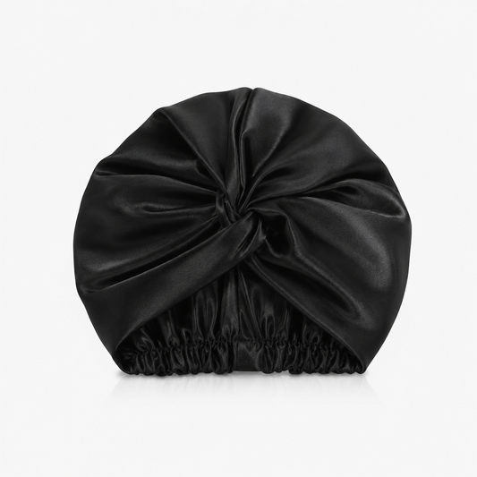 Premium Silk Bonnet Black
