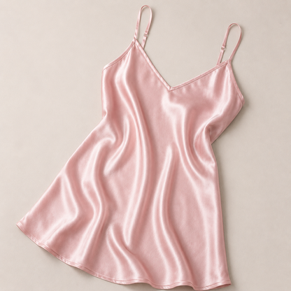 Premium Silk Slip Dress pink
