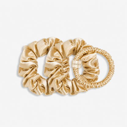 Silk Scrunchies Black
