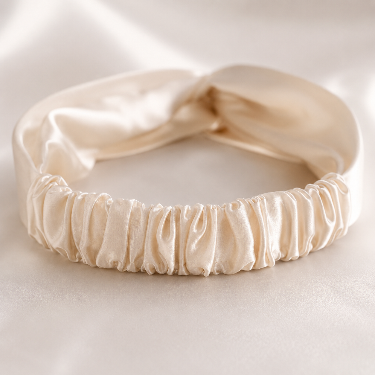 Silk Headband Champagne