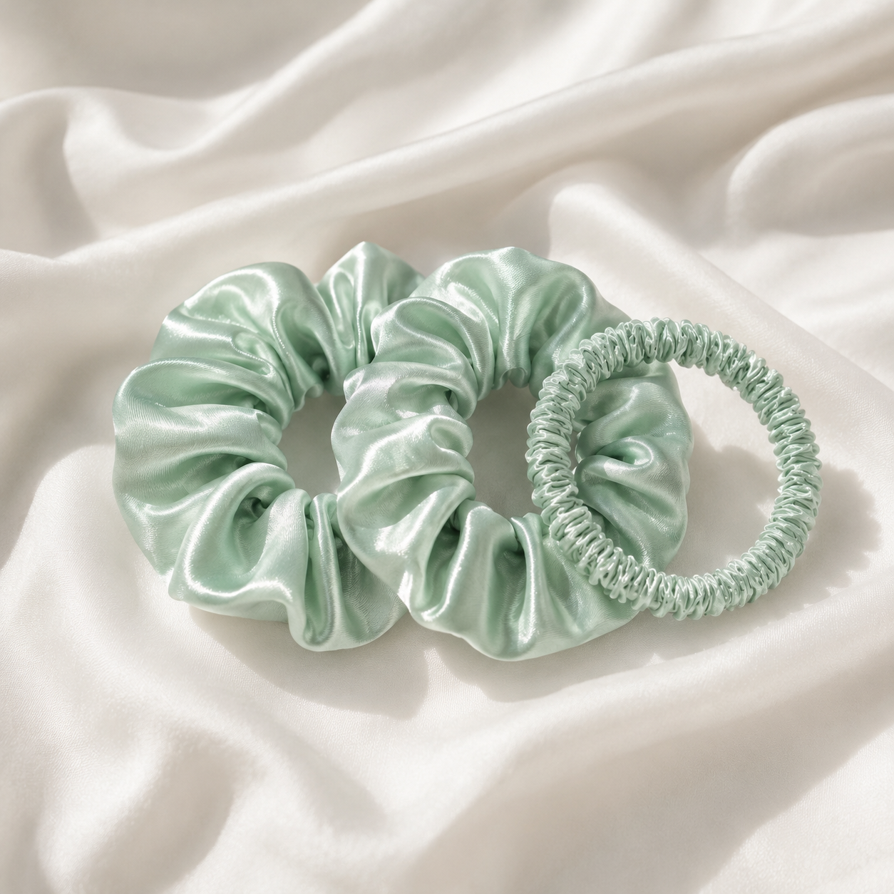 Silk Scrunchies Black