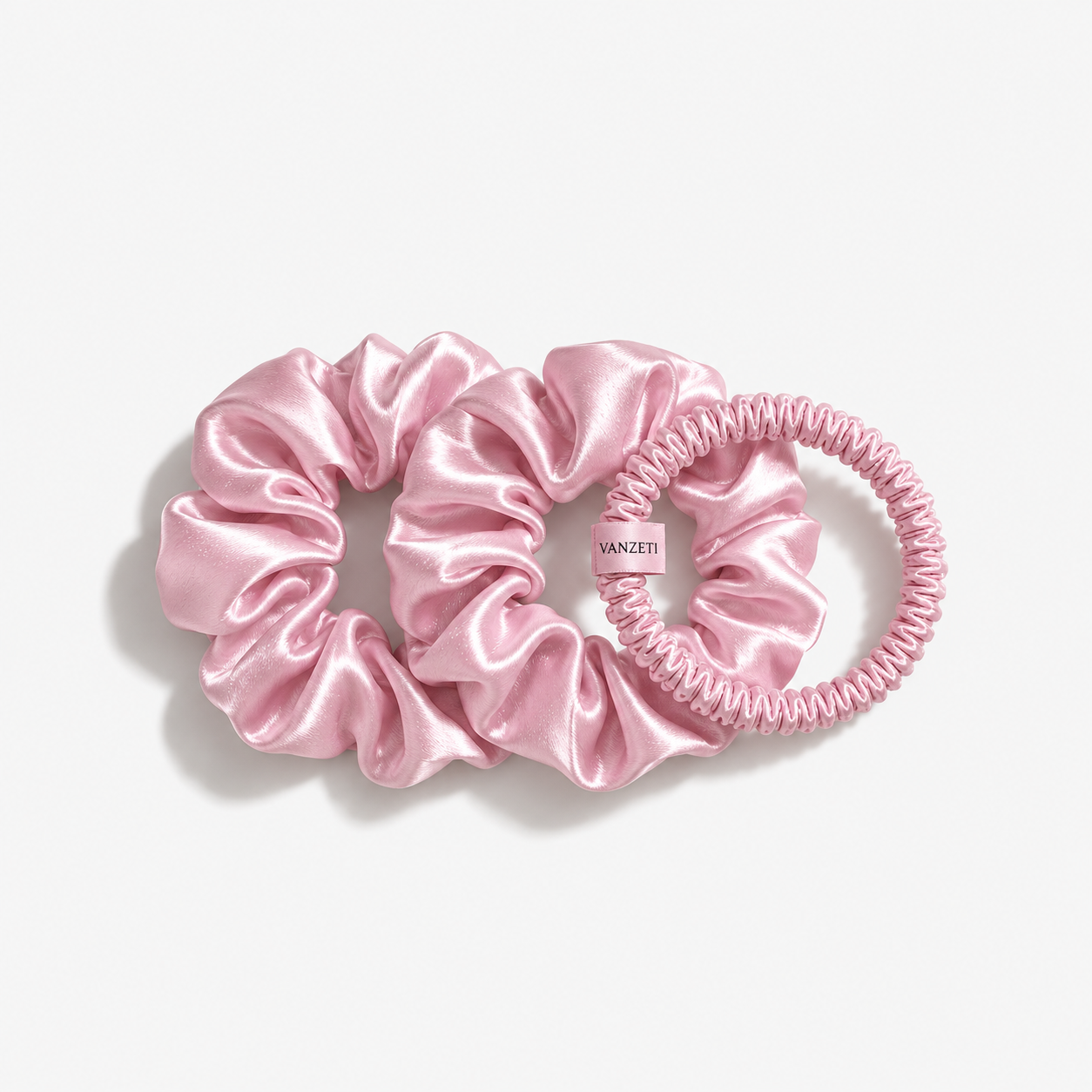 Silk Scrunchies White