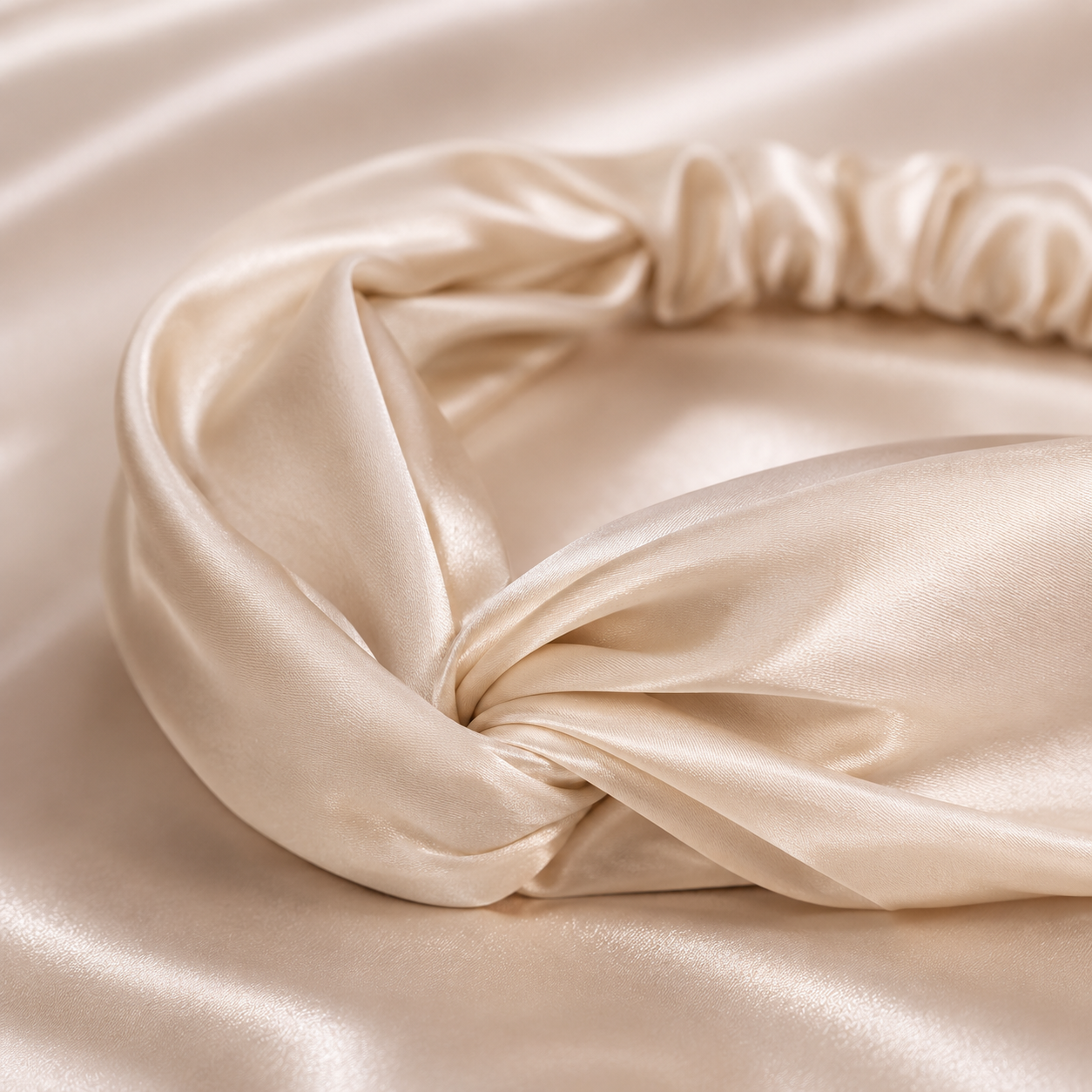 Silk Headband Champagne
