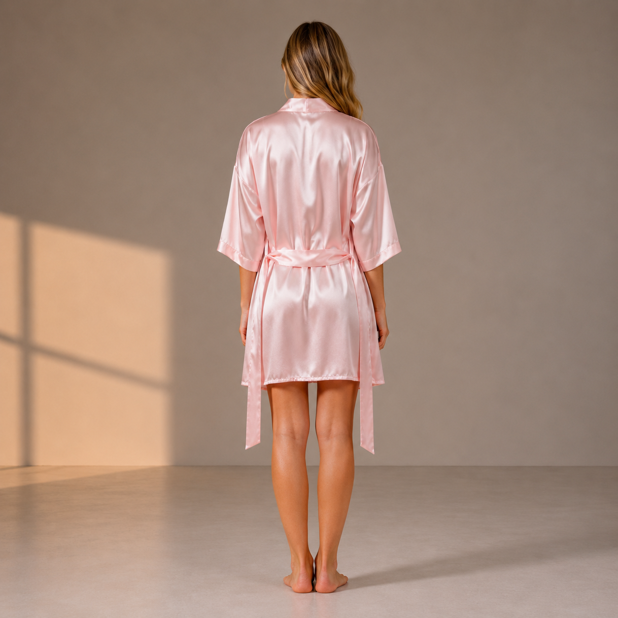 Gown Silk Dark Light Pink