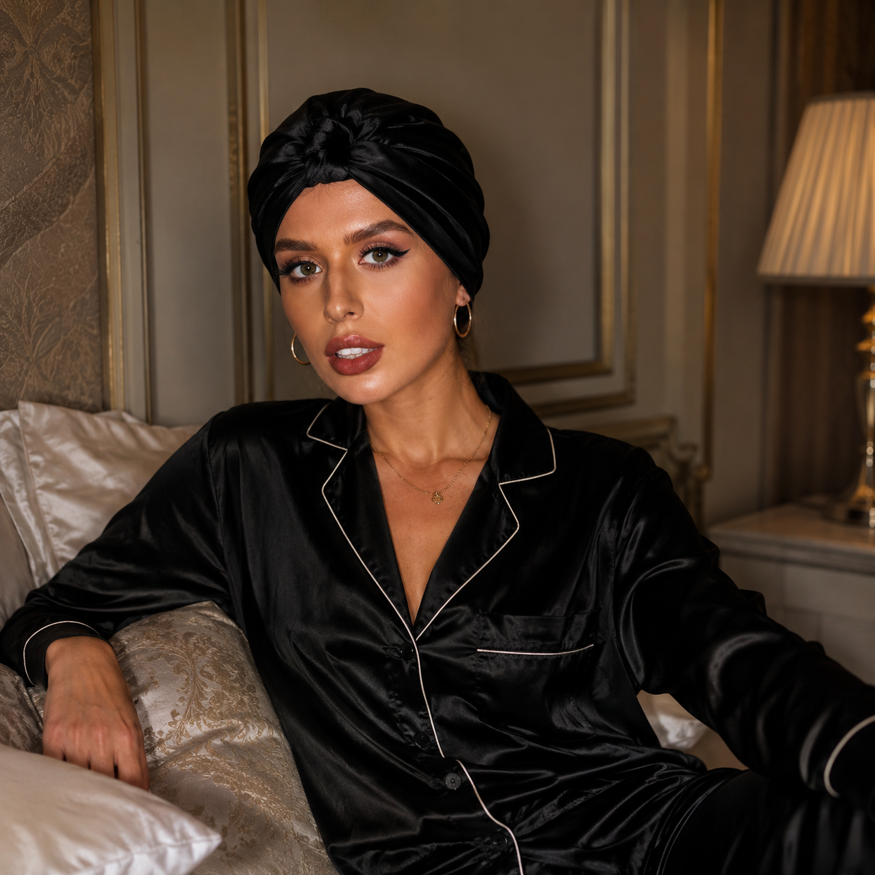 Premium Silk Bonnet Claret