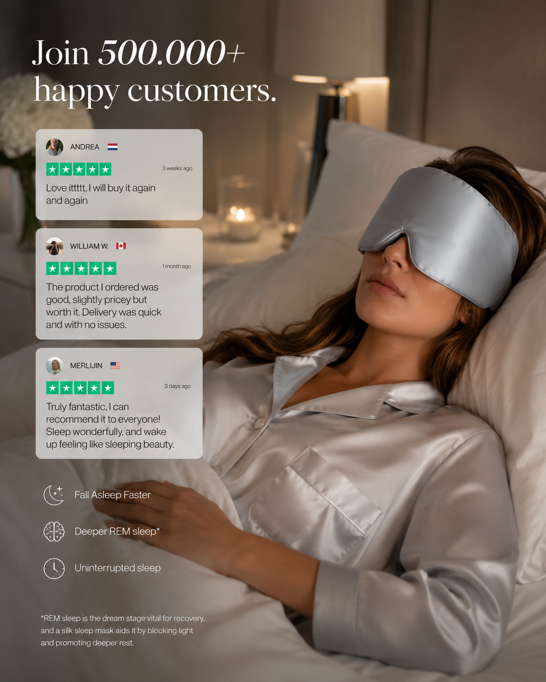 Serene Sleep Mask Navy Blue