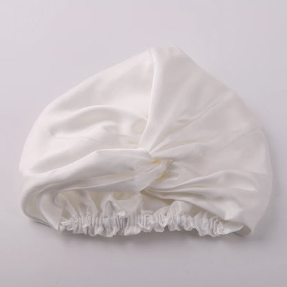 100% Mulberry Silk Night Cap 19 Momme Silk Bonnet Women's Solid Sleeping Hat Night Sleep Cap Hair Care Free Shipping World Wide