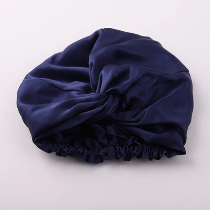 100% Mulberry Silk Night Cap 19 Momme Silk Bonnet Women's Solid Sleeping Hat Night Sleep Cap Hair Care Free Shipping World Wide