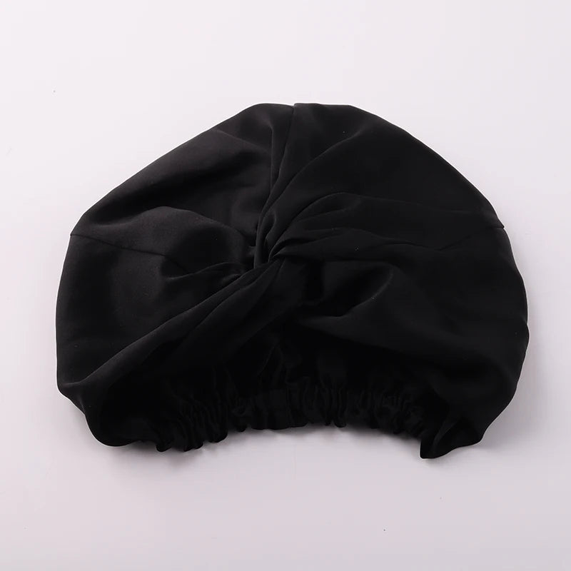 100% Mulberry Silk Night Cap 19 Momme Silk Bonnet Women's Solid Sleeping Hat Night Sleep Cap Hair Care Free Shipping World Wide