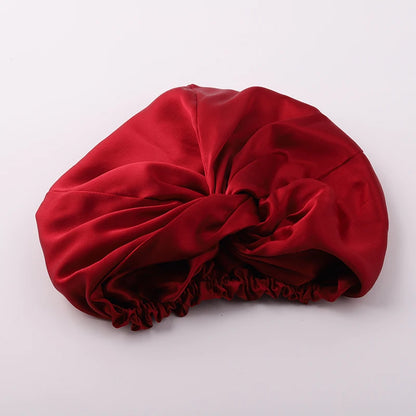 100% Mulberry Silk Night Cap 19 Momme Silk Bonnet Women's Solid Sleeping Hat Night Sleep Cap Hair Care Free Shipping World Wide