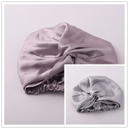 100% Mulberry Silk Night Cap 19 Momme Silk Bonnet Women's Solid Sleeping Hat Night Sleep Cap Hair Care Free Shipping World Wide