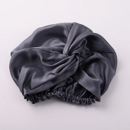 100% Mulberry Silk Night Cap 19 Momme Silk Bonnet Women's Solid Sleeping Hat Night Sleep Cap Hair Care Free Shipping World Wide