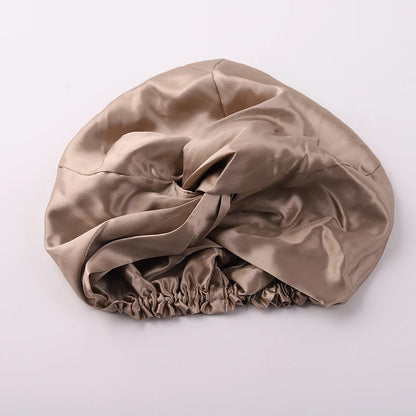 100% Mulberry Silk Night Cap 19 Momme Silk Bonnet Women's Solid Sleeping Hat Night Sleep Cap Hair Care Free Shipping World Wide