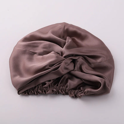 100% Mulberry Silk Night Cap 19 Momme Silk Bonnet Women's Solid Sleeping Hat Night Sleep Cap Hair Care Free Shipping World Wide