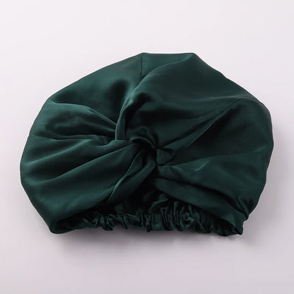 100% Mulberry Silk Night Cap 19 Momme Silk Bonnet Women's Solid Sleeping Hat Night Sleep Cap Hair Care Free Shipping World Wide