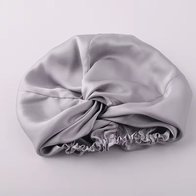 100% Mulberry Silk Night Cap 19 Momme Silk Bonnet Women's Solid Sleeping Hat Night Sleep Cap Hair Care Free Shipping World Wide