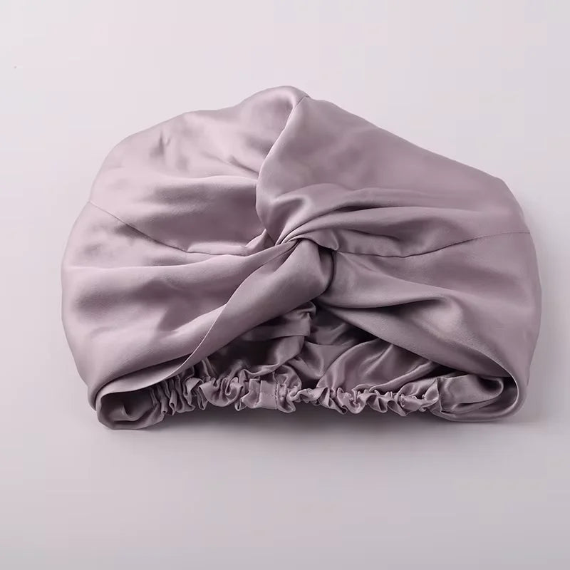 100% Mulberry Silk Night Cap 19 Momme Silk Bonnet Women's Solid Sleeping Hat Night Sleep Cap Hair Care Free Shipping World Wide