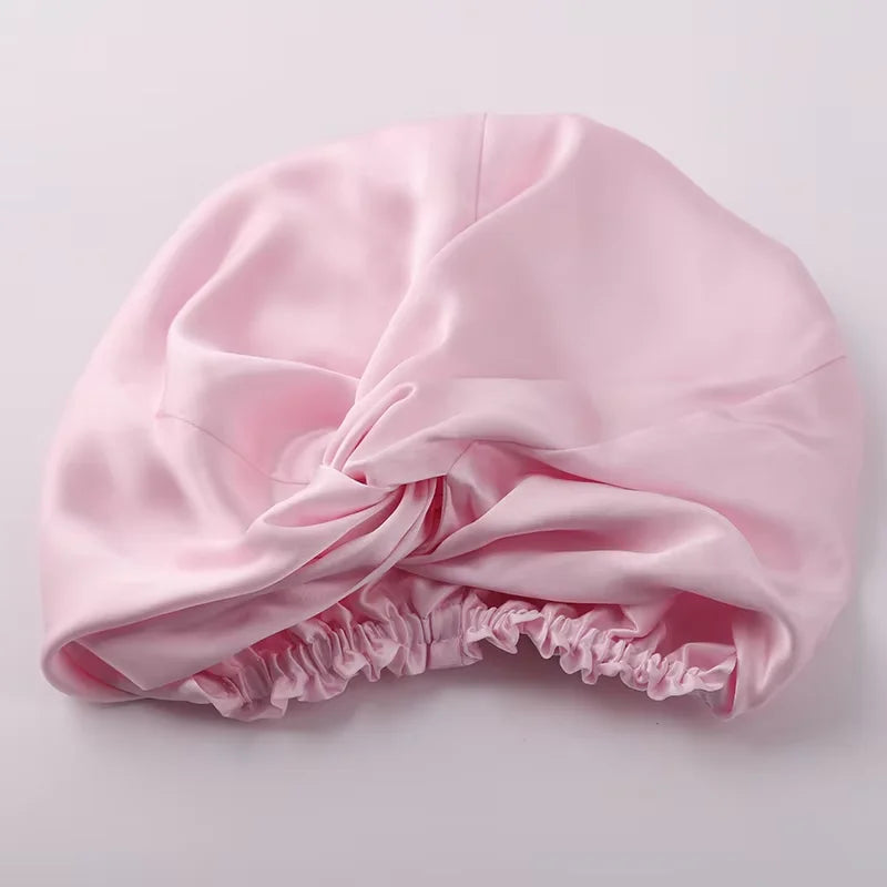 100% Mulberry Silk Night Cap 19 Momme Silk Bonnet Women's Solid Sleeping Hat Night Sleep Cap Hair Care Free Shipping World Wide