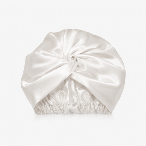 Premium Silk Bonnet White