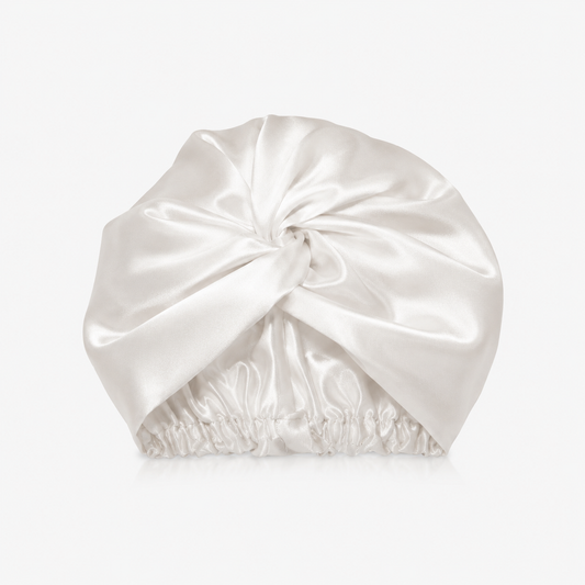 Premium Silk Bonnet White