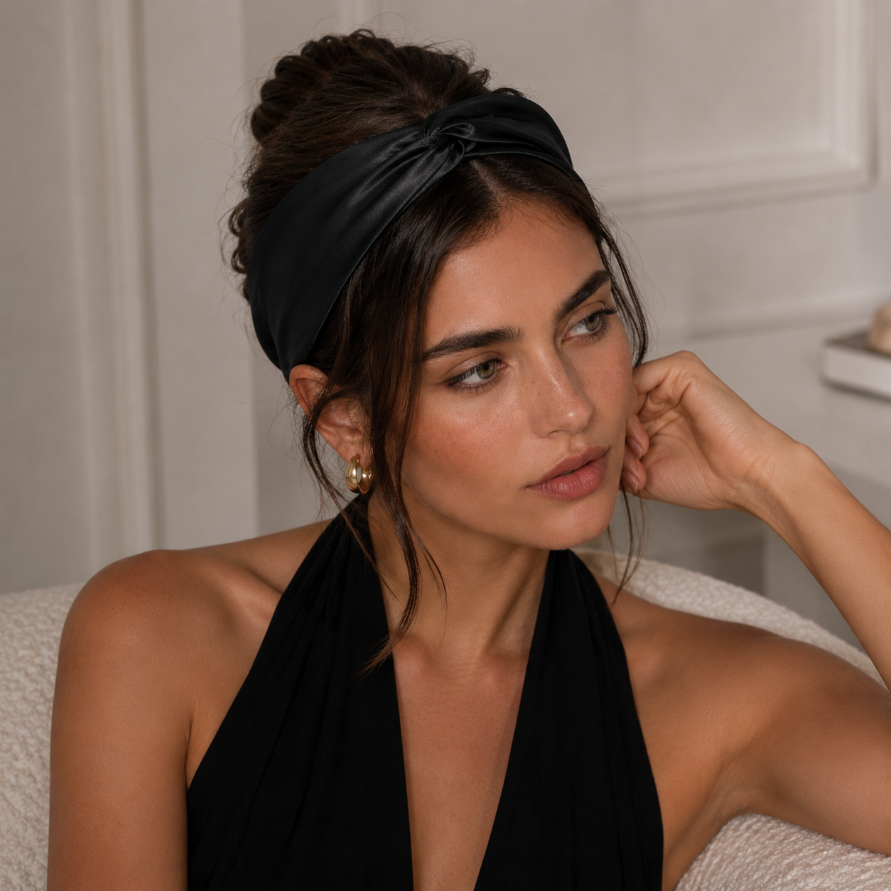 Silk Headband Champagne