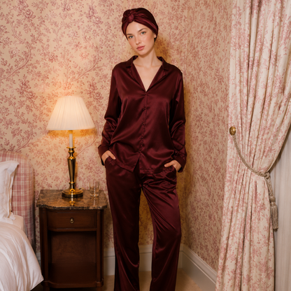 Premium Silk Bonnet Claret