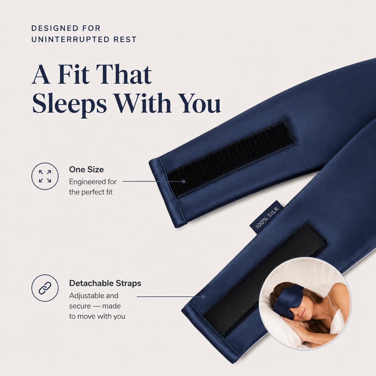 Serene Sleep Mask Dark Blue