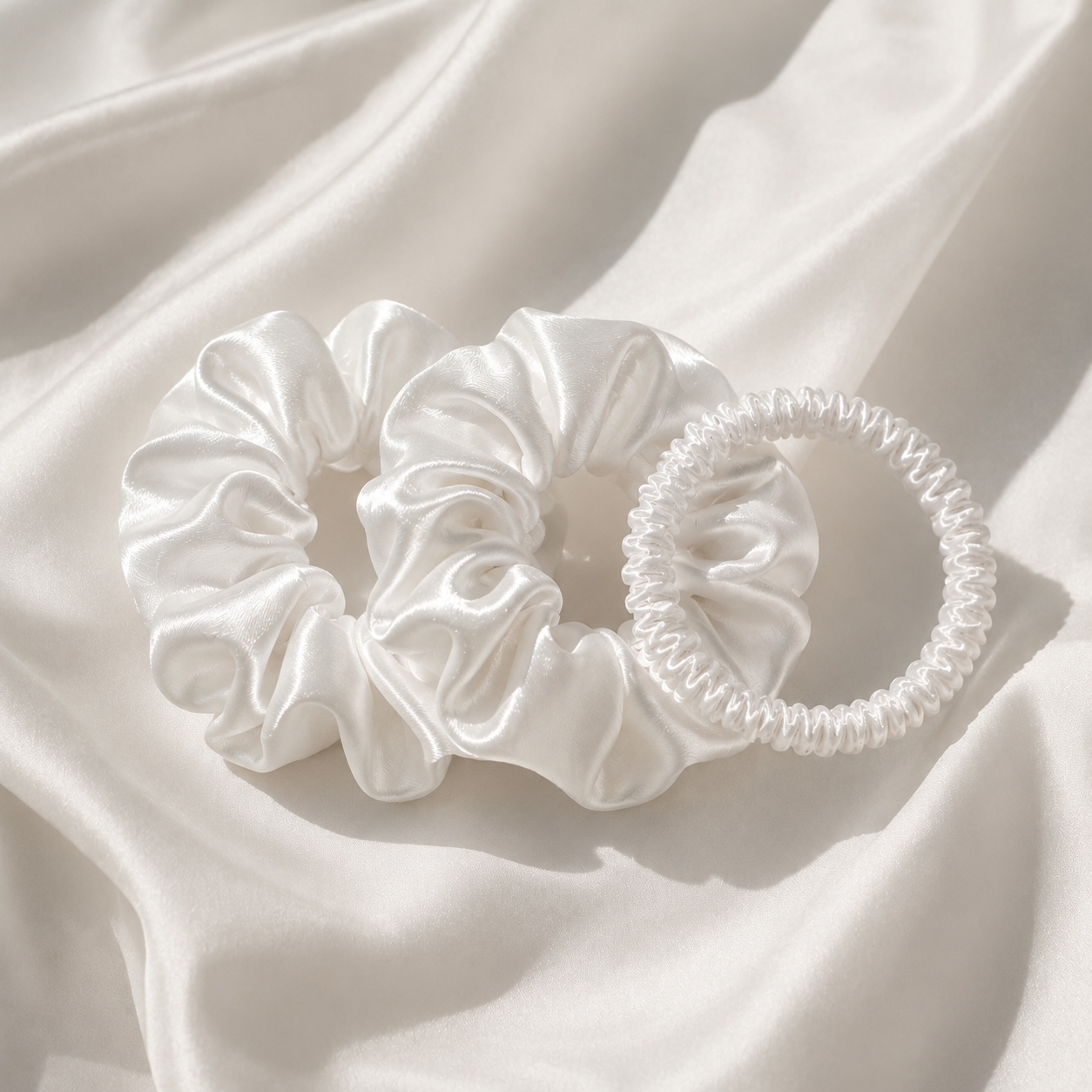 Silk Scrunchies Black