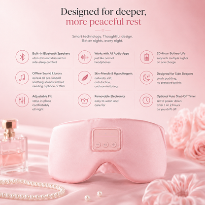 Sleeping Headphones Eye Mask Cyan - Vanzeti™