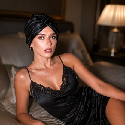 Premium Silk Bonnet White